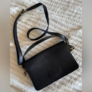 Madewell Black Leather Cross Body Bag